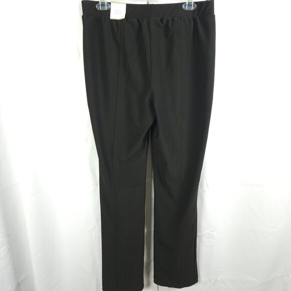 NWT Chico's .5R Womens 6 Black Pull On Stretch Slim Straight Ariana Pants - Picture 2 of 9